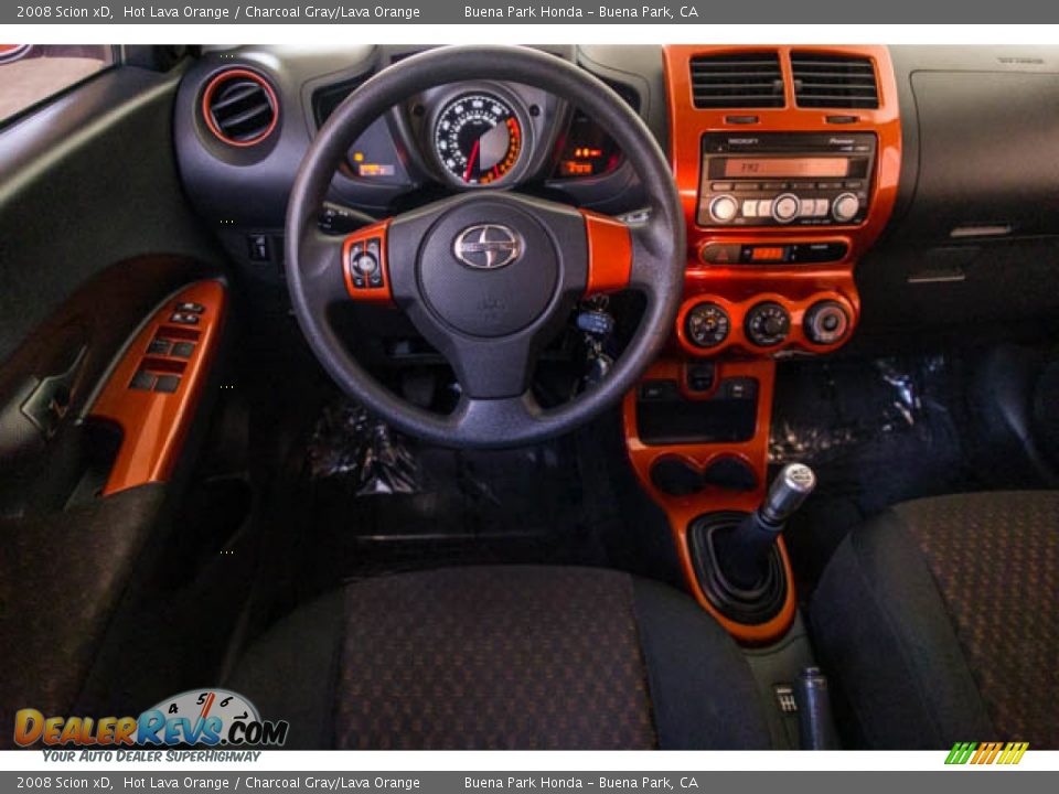 2008 Scion xD Hot Lava Orange / Charcoal Gray/Lava Orange Photo #5