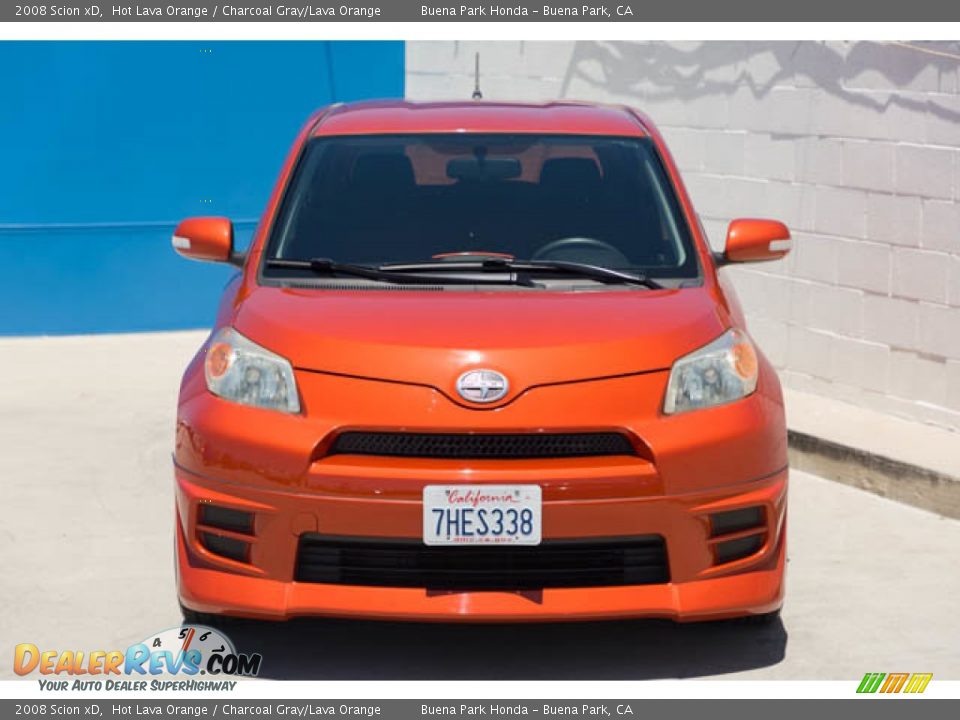 2008 Scion xD Hot Lava Orange / Charcoal Gray/Lava Orange Photo #7