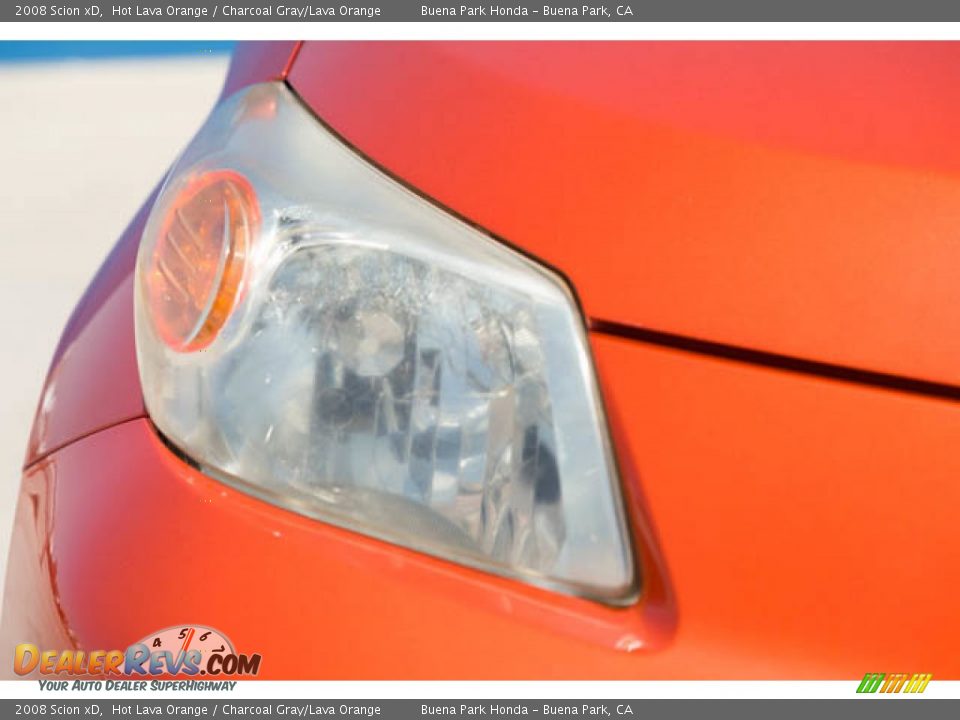 2008 Scion xD Hot Lava Orange / Charcoal Gray/Lava Orange Photo #8