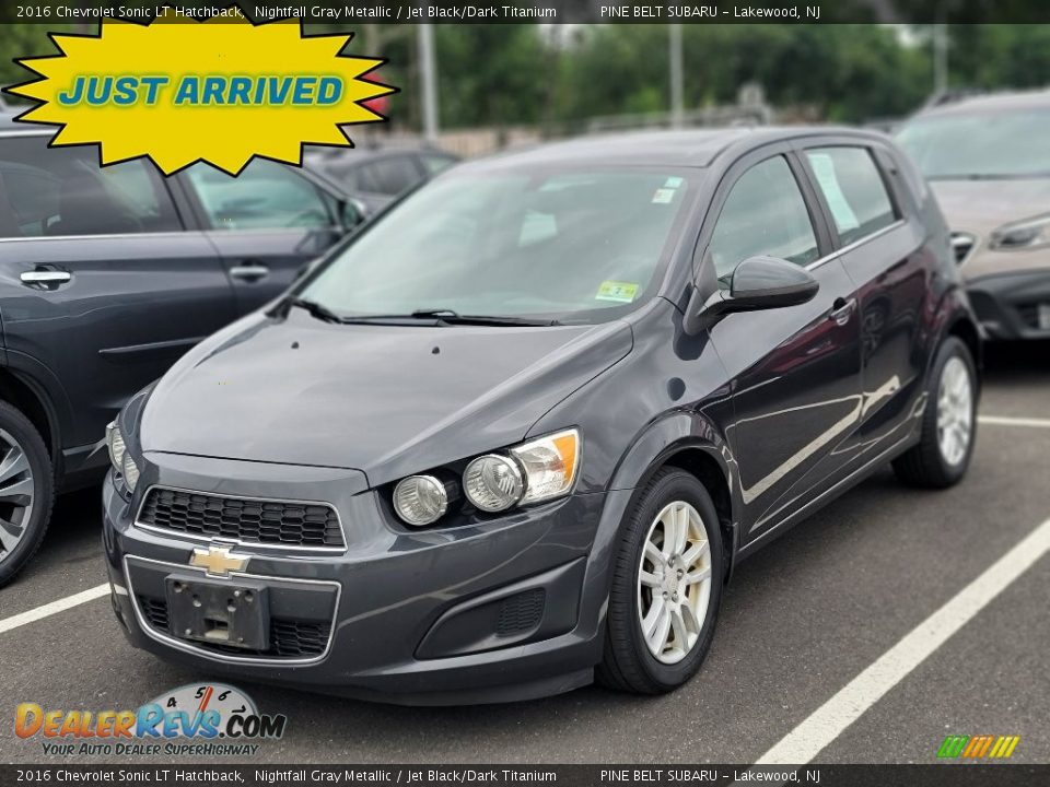 2016 Chevrolet Sonic LT Hatchback Nightfall Gray Metallic / Jet Black/Dark Titanium Photo #1