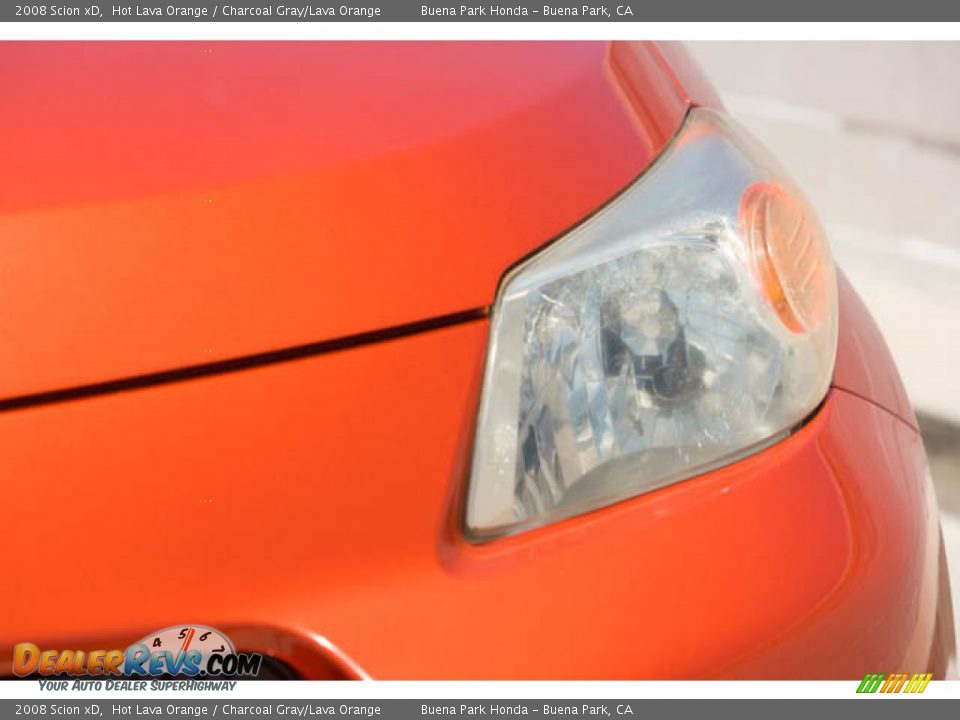 2008 Scion xD Hot Lava Orange / Charcoal Gray/Lava Orange Photo #9