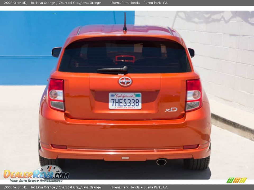 2008 Scion xD Hot Lava Orange / Charcoal Gray/Lava Orange Photo #11