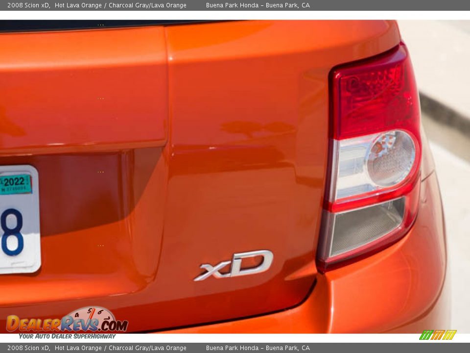 2008 Scion xD Hot Lava Orange / Charcoal Gray/Lava Orange Photo #13