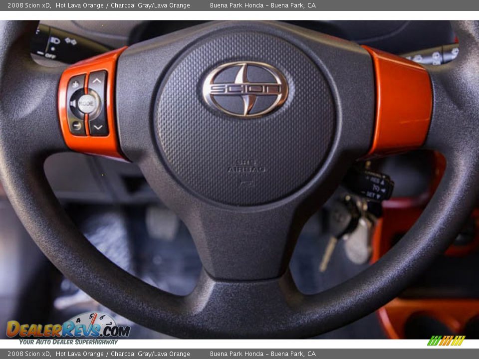 2008 Scion xD Hot Lava Orange / Charcoal Gray/Lava Orange Photo #15