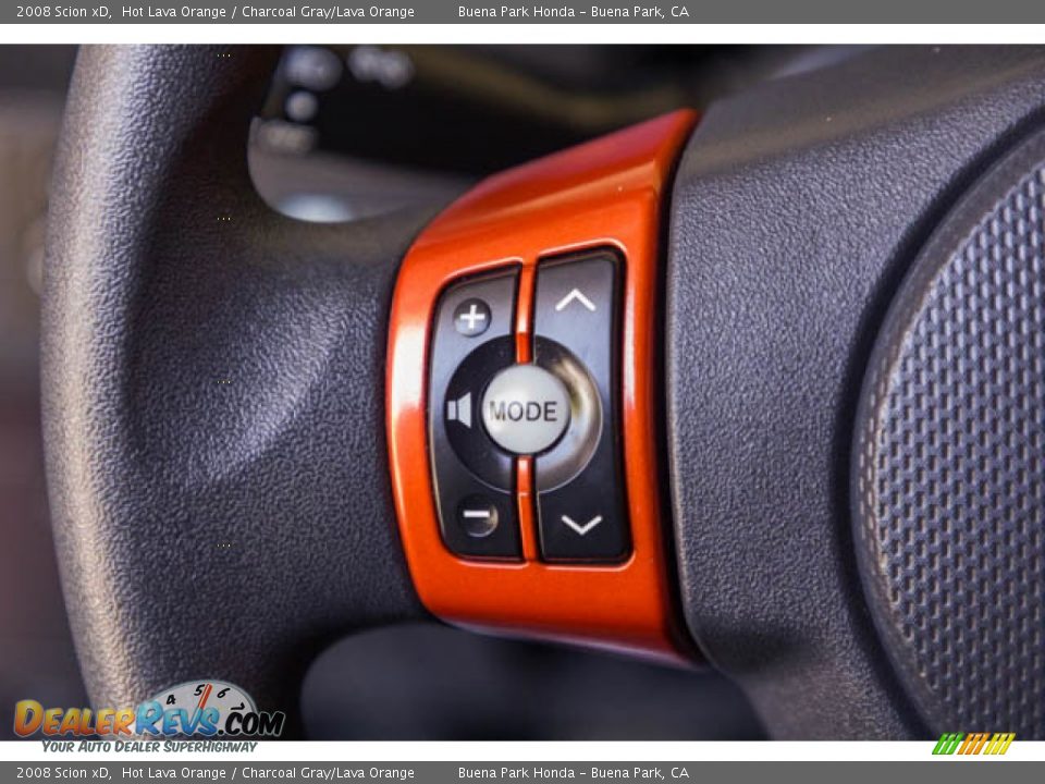 2008 Scion xD Hot Lava Orange / Charcoal Gray/Lava Orange Photo #16