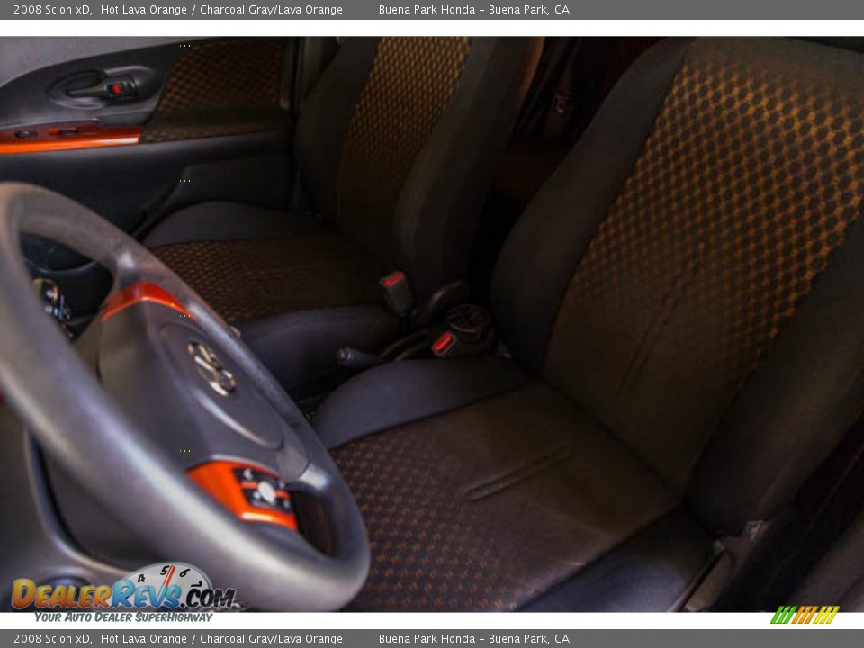 2008 Scion xD Hot Lava Orange / Charcoal Gray/Lava Orange Photo #18