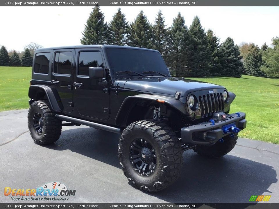 2012 Jeep Wrangler Unlimited Sport 4x4 Black / Black Photo #1