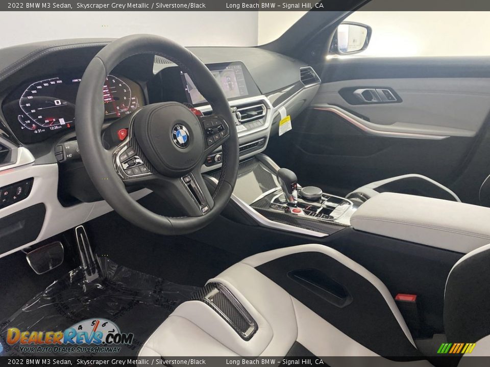 Silverstone/Black Interior - 2022 BMW M3 Sedan Photo #12