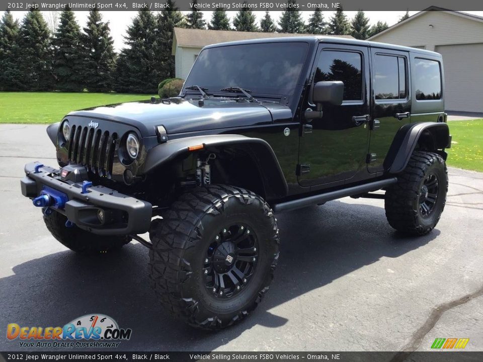 2012 Jeep Wrangler Unlimited Sport 4x4 Black / Black Photo #3