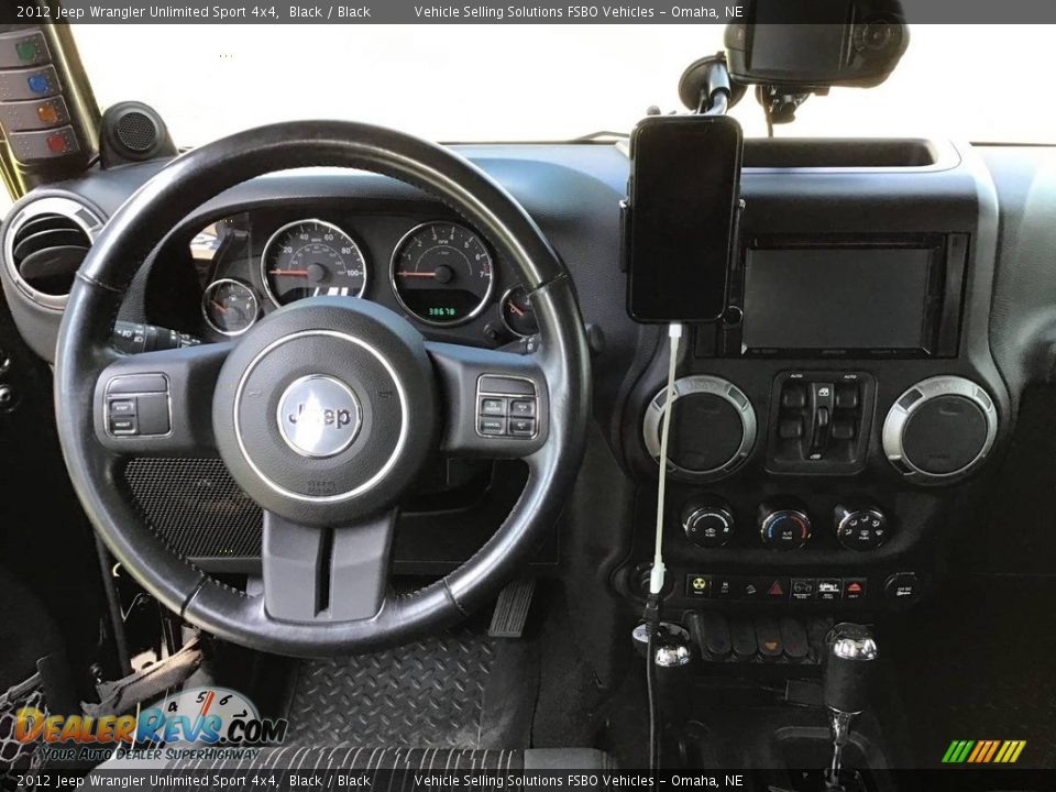 2012 Jeep Wrangler Unlimited Sport 4x4 Black / Black Photo #6