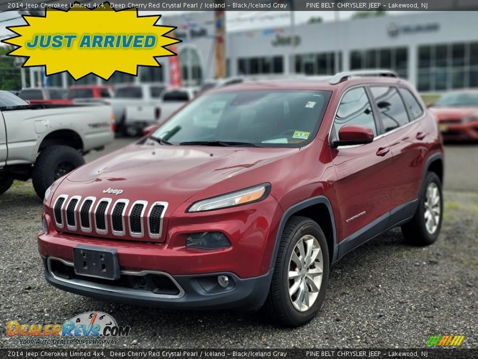2014 Jeep Cherokee Limited 4x4 Deep Cherry Red Crystal Pearl / Iceland - Black/Iceland Gray Photo #1