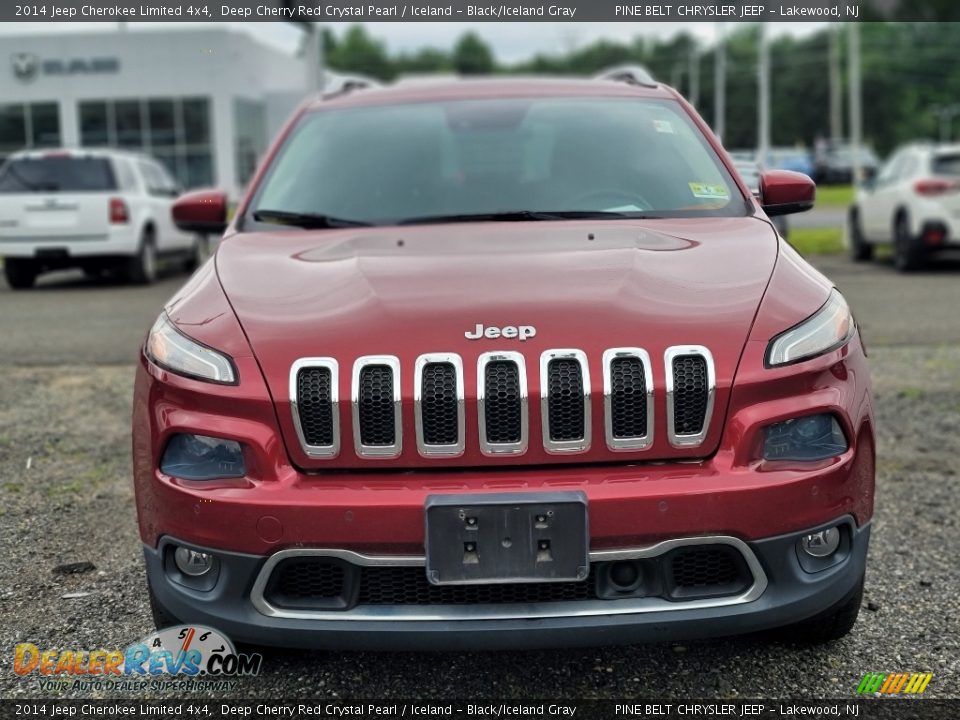 2014 Jeep Cherokee Limited 4x4 Deep Cherry Red Crystal Pearl / Iceland - Black/Iceland Gray Photo #2