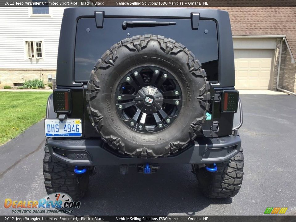 2012 Jeep Wrangler Unlimited Sport 4x4 Black / Black Photo #12