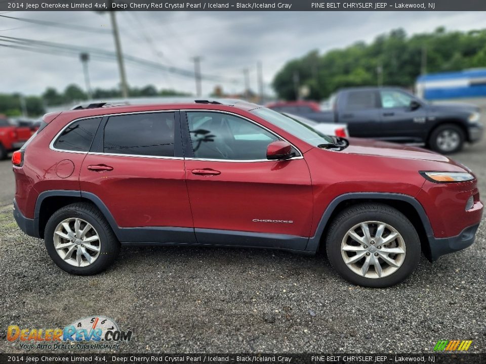 2014 Jeep Cherokee Limited 4x4 Deep Cherry Red Crystal Pearl / Iceland - Black/Iceland Gray Photo #7