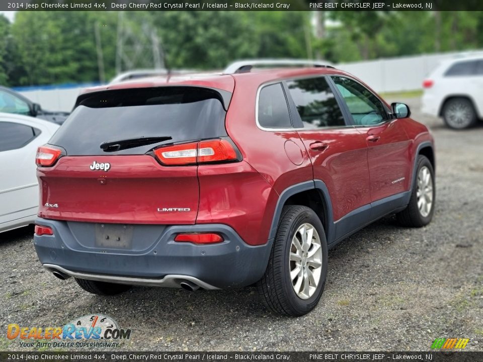 2014 Jeep Cherokee Limited 4x4 Deep Cherry Red Crystal Pearl / Iceland - Black/Iceland Gray Photo #8