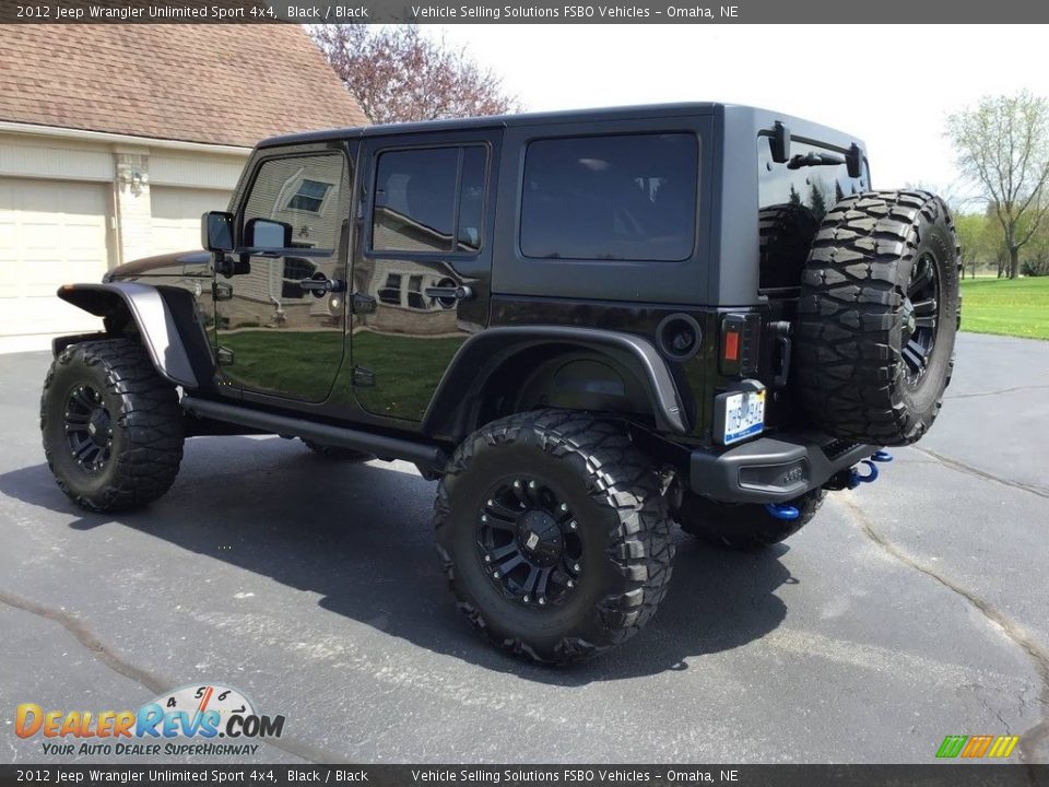 2012 Jeep Wrangler Unlimited Sport 4x4 Black / Black Photo #15