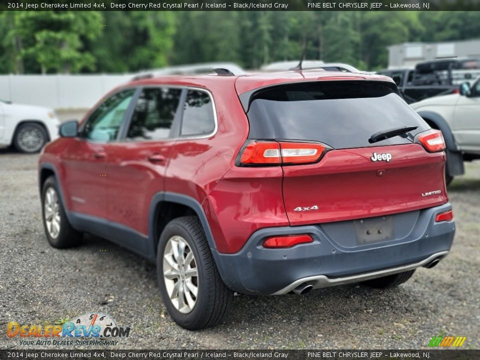 2014 Jeep Cherokee Limited 4x4 Deep Cherry Red Crystal Pearl / Iceland - Black/Iceland Gray Photo #10