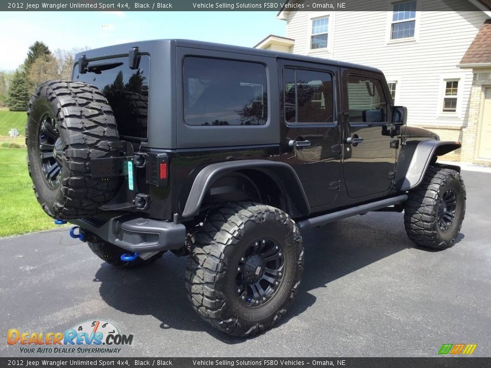 2012 Jeep Wrangler Unlimited Sport 4x4 Black / Black Photo #17