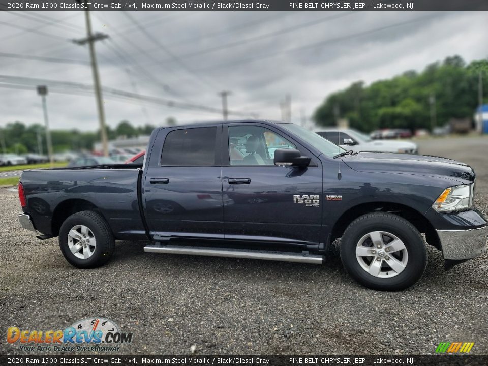 2020 Ram 1500 Classic SLT Crew Cab 4x4 Maximum Steel Metallic / Black/Diesel Gray Photo #7