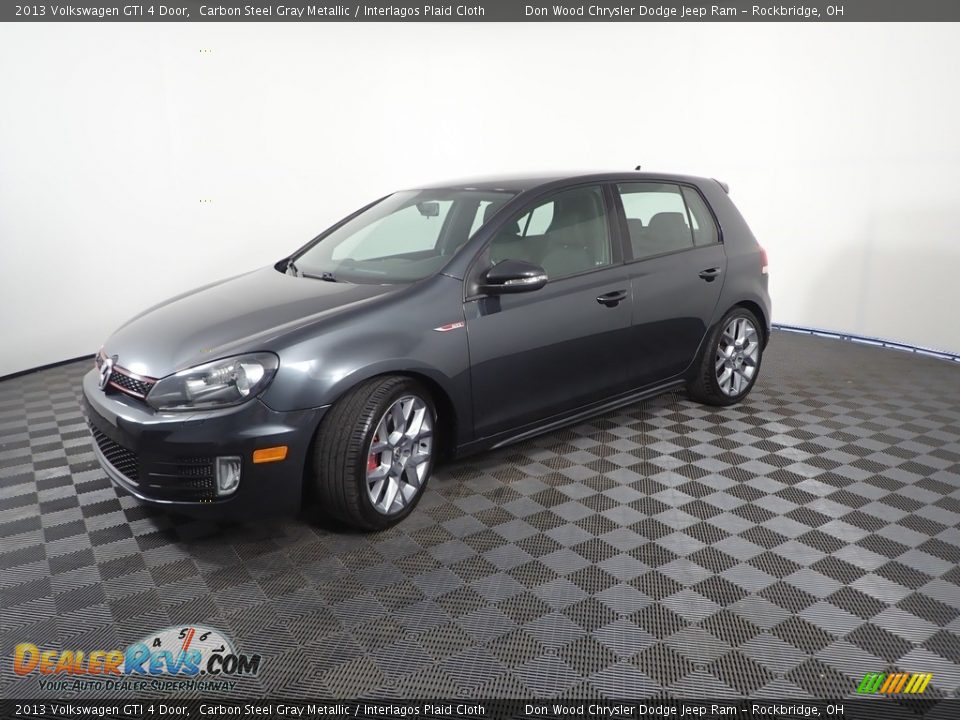 2013 Volkswagen GTI 4 Door Carbon Steel Gray Metallic / Interlagos Plaid Cloth Photo #3