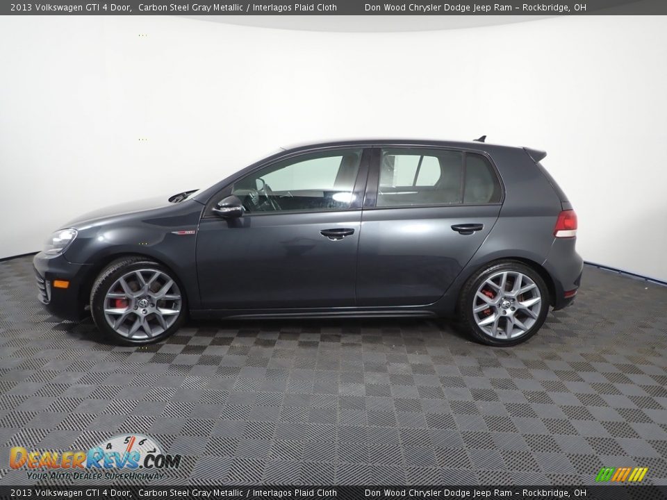 2013 Volkswagen GTI 4 Door Carbon Steel Gray Metallic / Interlagos Plaid Cloth Photo #4