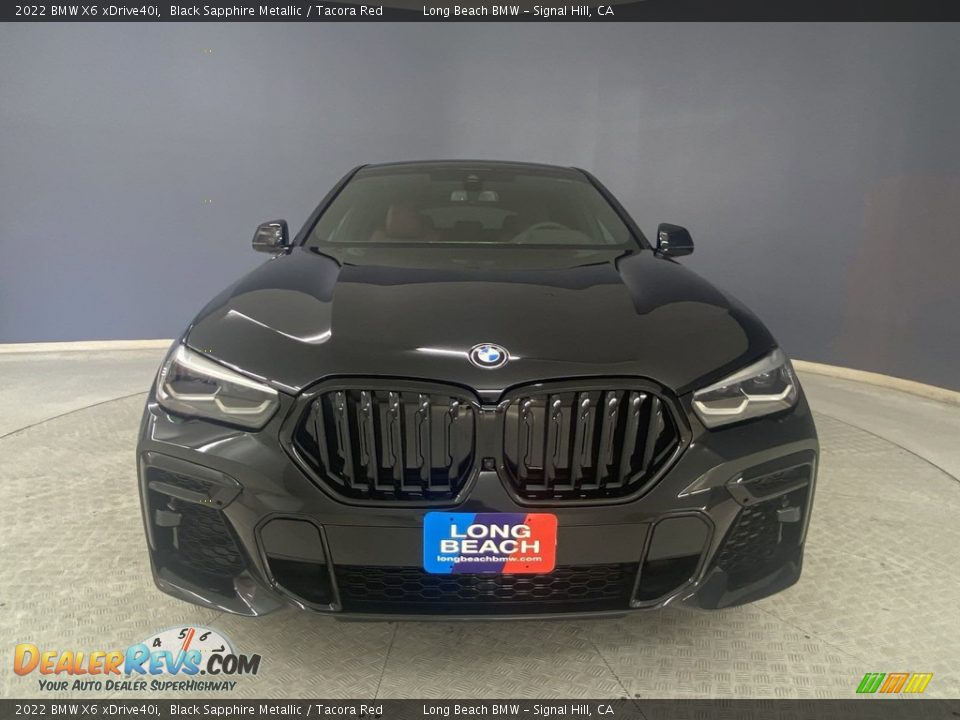 2022 BMW X6 xDrive40i Black Sapphire Metallic / Tacora Red Photo #2
