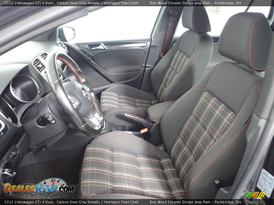 2013 Volkswagen GTI 4 Door Carbon Steel Gray Metallic / Interlagos Plaid Cloth Photo #12