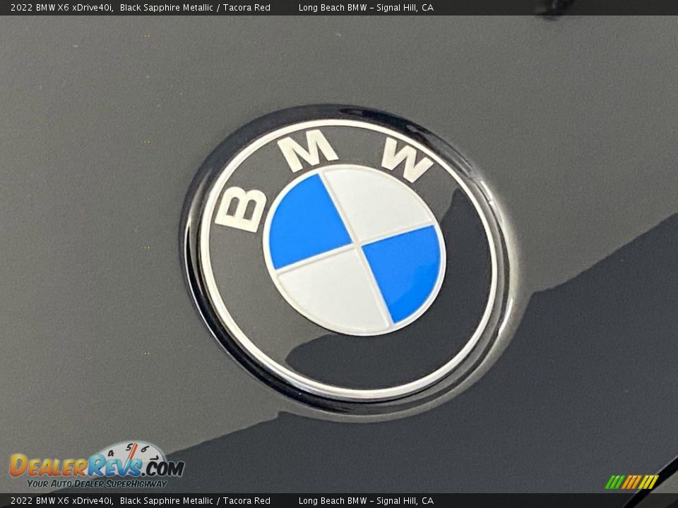 2022 BMW X6 xDrive40i Black Sapphire Metallic / Tacora Red Photo #5