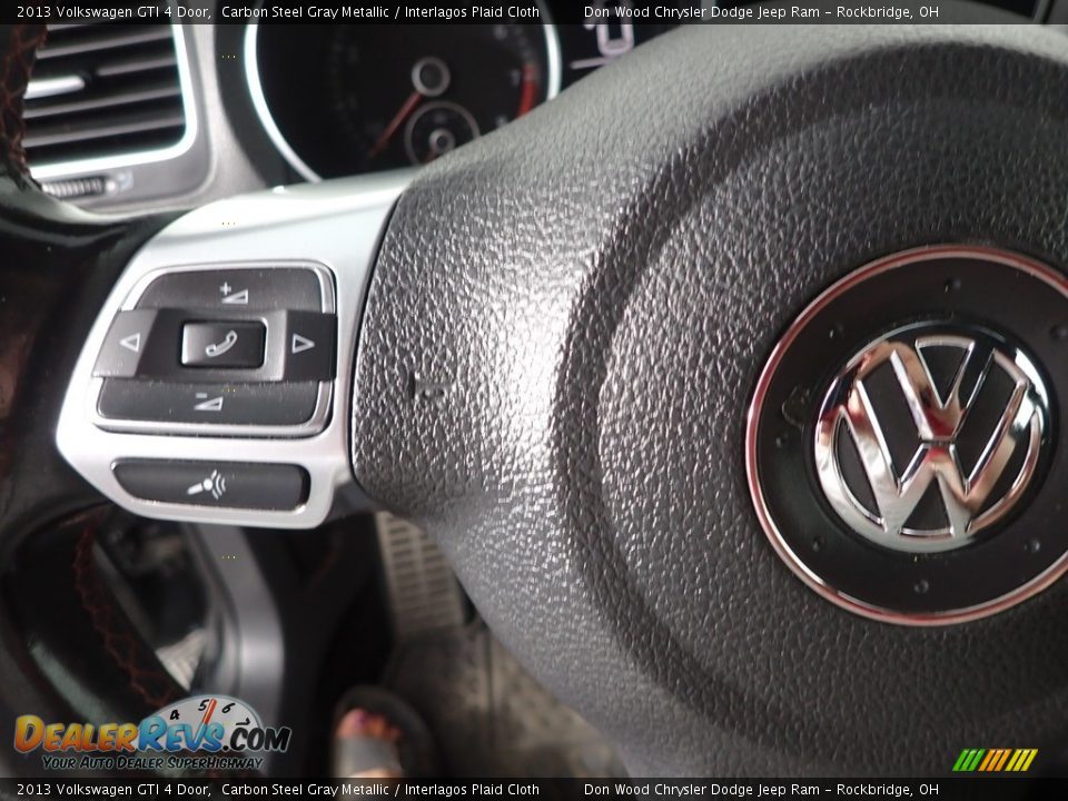 2013 Volkswagen GTI 4 Door Carbon Steel Gray Metallic / Interlagos Plaid Cloth Photo #14