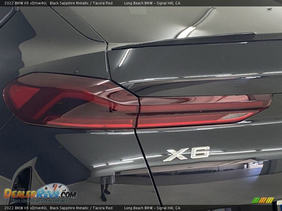 2022 BMW X6 xDrive40i Black Sapphire Metallic / Tacora Red Photo #6