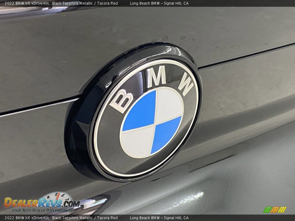 2022 BMW X6 xDrive40i Black Sapphire Metallic / Tacora Red Photo #7