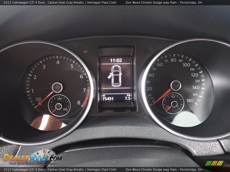 2013 Volkswagen GTI 4 Door Carbon Steel Gray Metallic / Interlagos Plaid Cloth Photo #16