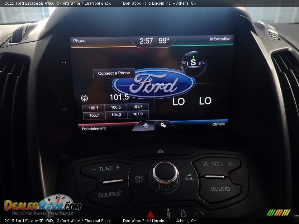 2015 Ford Escape SE 4WD Oxford White / Charcoal Black Photo #27