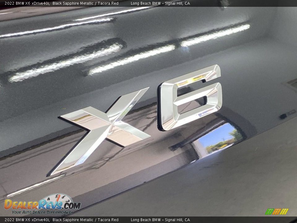 2022 BMW X6 xDrive40i Black Sapphire Metallic / Tacora Red Photo #8