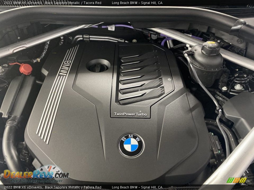 2022 BMW X6 xDrive40i Black Sapphire Metallic / Tacora Red Photo #9