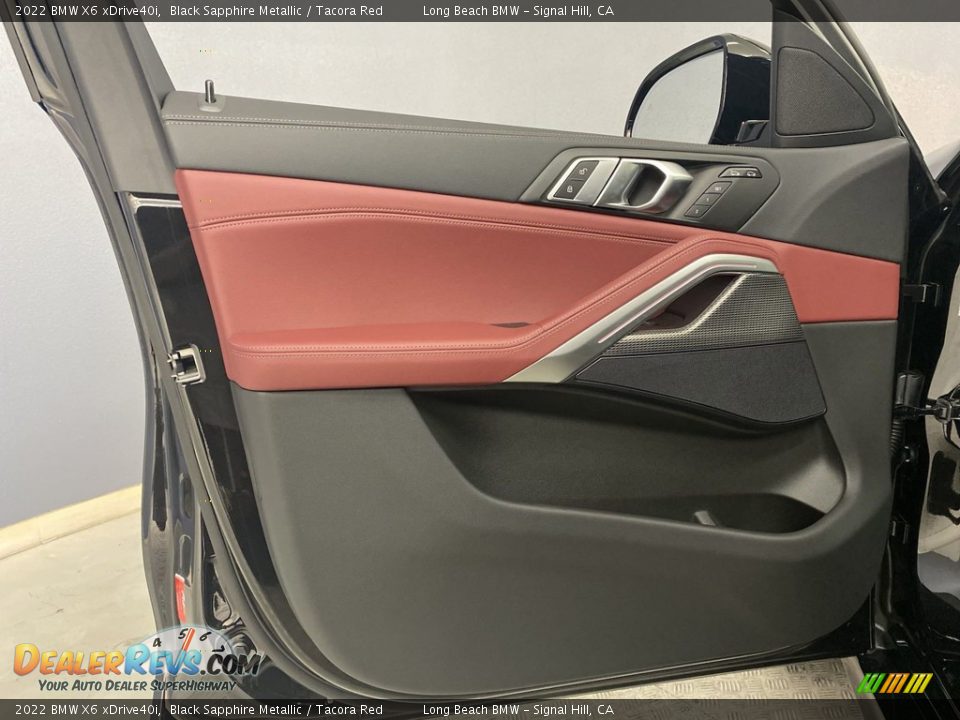 2022 BMW X6 xDrive40i Black Sapphire Metallic / Tacora Red Photo #10