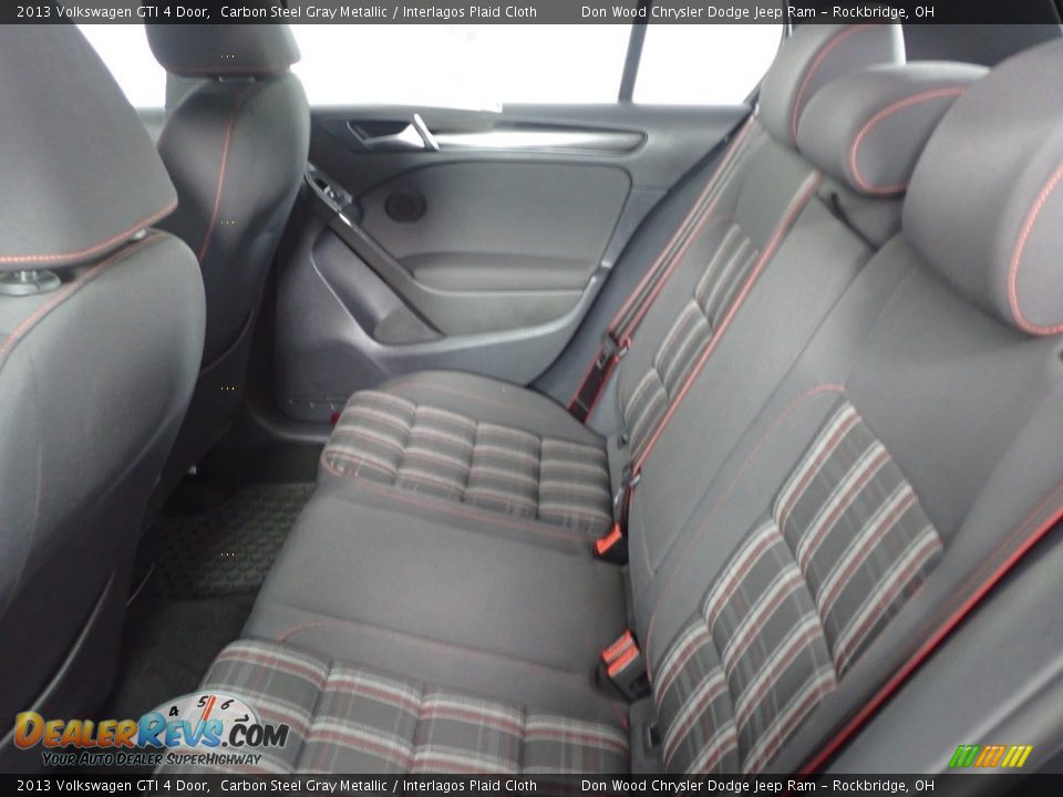 2013 Volkswagen GTI 4 Door Carbon Steel Gray Metallic / Interlagos Plaid Cloth Photo #23