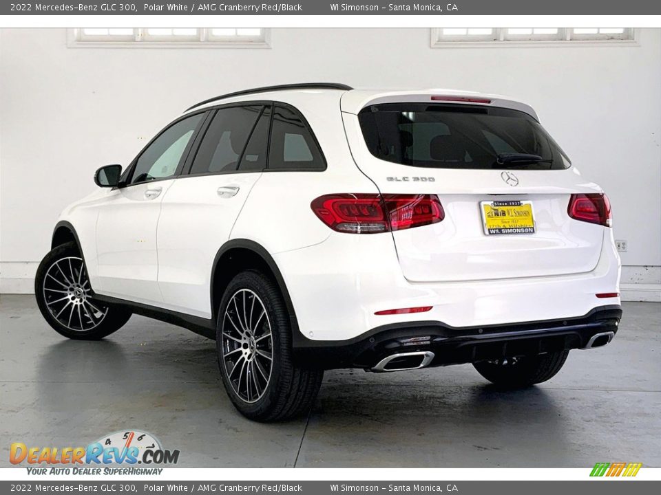 2022 Mercedes-Benz GLC 300 Polar White / AMG Cranberry Red/Black Photo #2