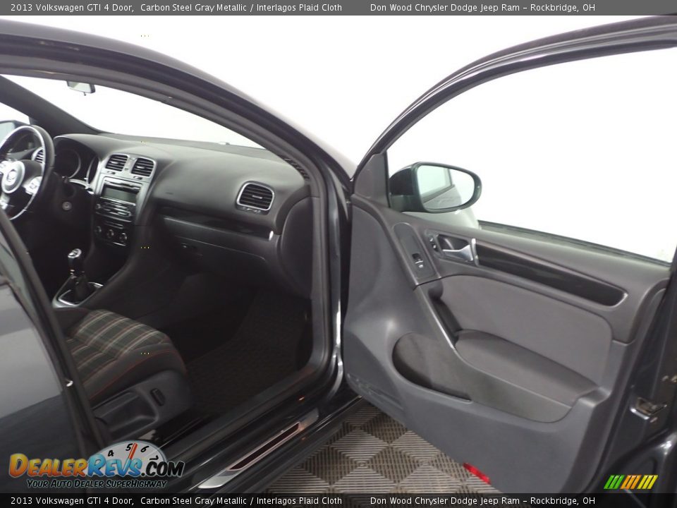 2013 Volkswagen GTI 4 Door Carbon Steel Gray Metallic / Interlagos Plaid Cloth Photo #25