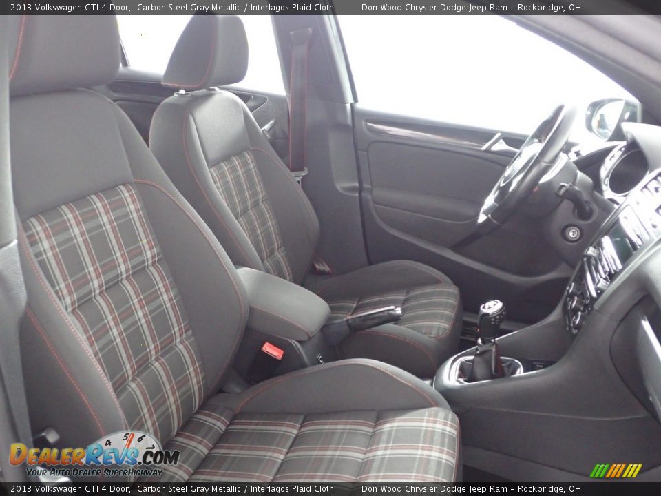 2013 Volkswagen GTI 4 Door Carbon Steel Gray Metallic / Interlagos Plaid Cloth Photo #26