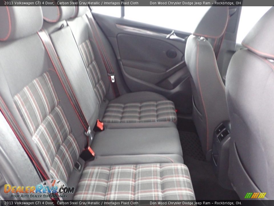 2013 Volkswagen GTI 4 Door Carbon Steel Gray Metallic / Interlagos Plaid Cloth Photo #28