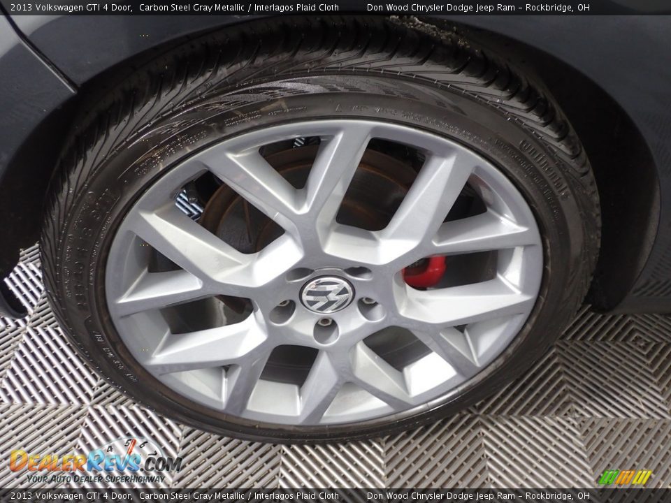 2013 Volkswagen GTI 4 Door Carbon Steel Gray Metallic / Interlagos Plaid Cloth Photo #29