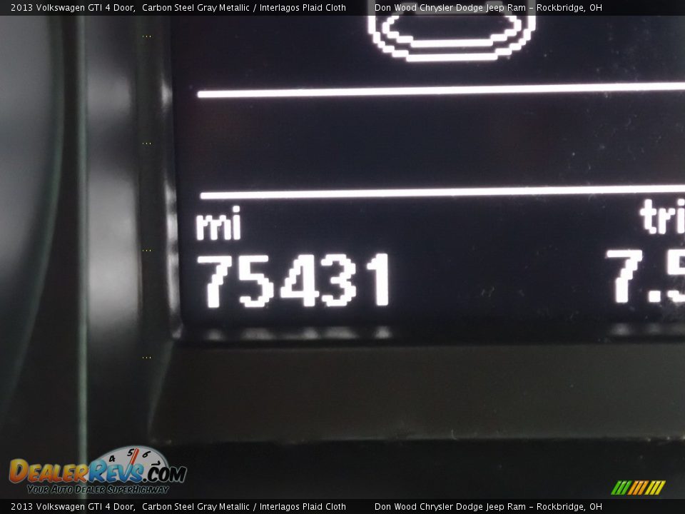 2013 Volkswagen GTI 4 Door Carbon Steel Gray Metallic / Interlagos Plaid Cloth Photo #30