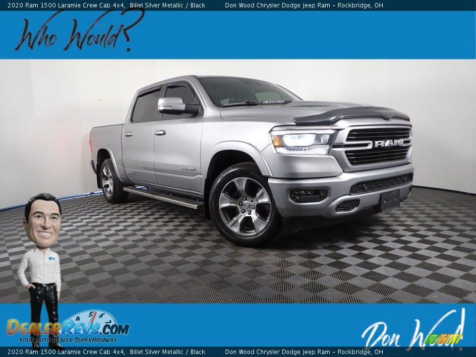 2020 Ram 1500 Laramie Crew Cab 4x4 Billet Silver Metallic / Black Photo #1