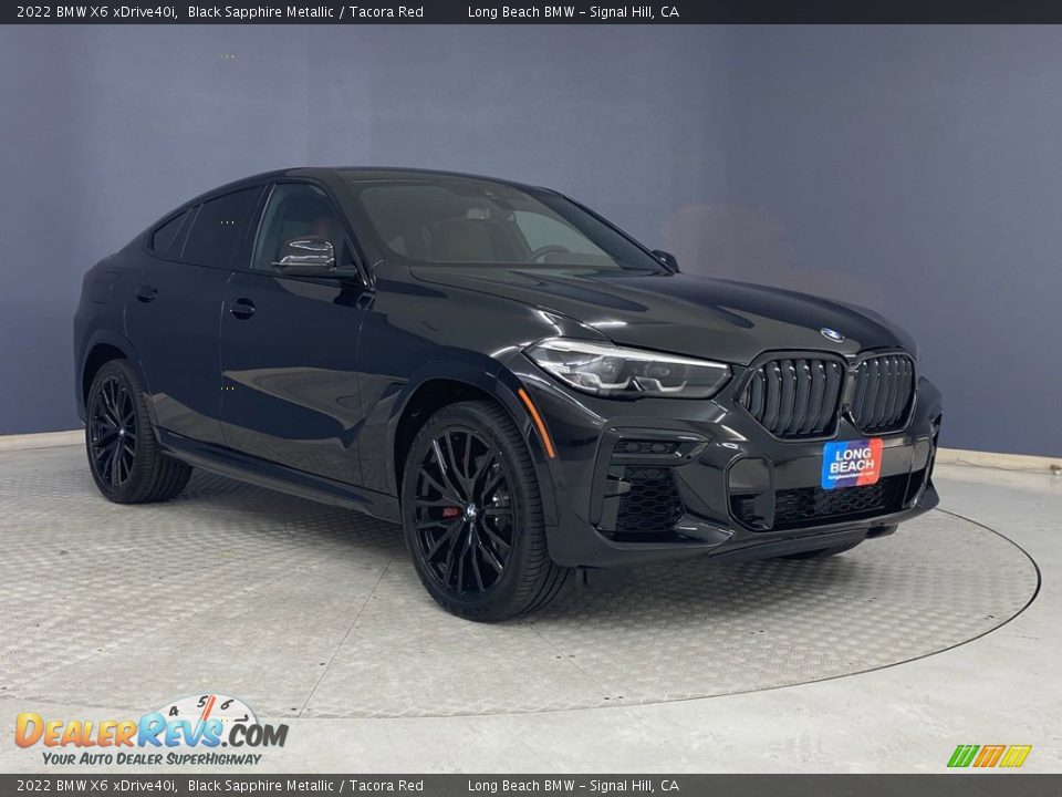 2022 BMW X6 xDrive40i Black Sapphire Metallic / Tacora Red Photo #27