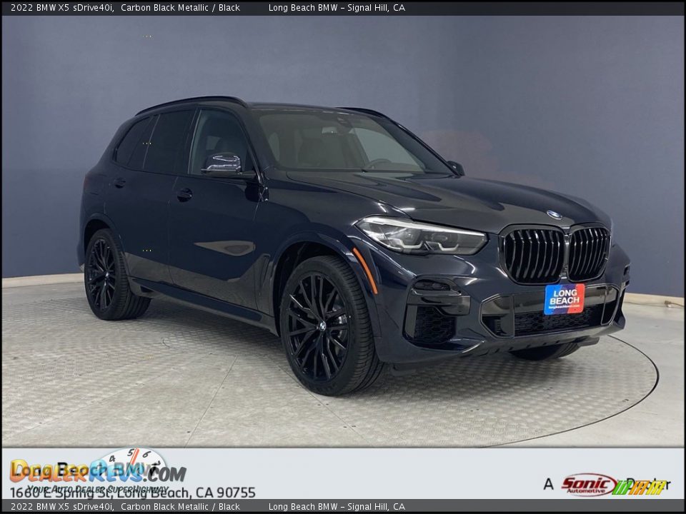 2022 BMW X5 sDrive40i Carbon Black Metallic / Black Photo #1