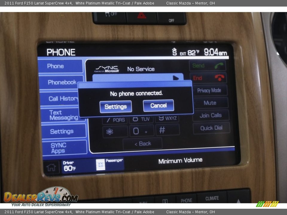 2011 Ford F150 Lariat SuperCrew 4x4 White Platinum Metallic Tri-Coat / Pale Adobe Photo #12