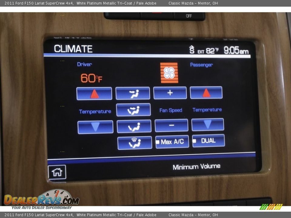 2011 Ford F150 Lariat SuperCrew 4x4 White Platinum Metallic Tri-Coat / Pale Adobe Photo #13