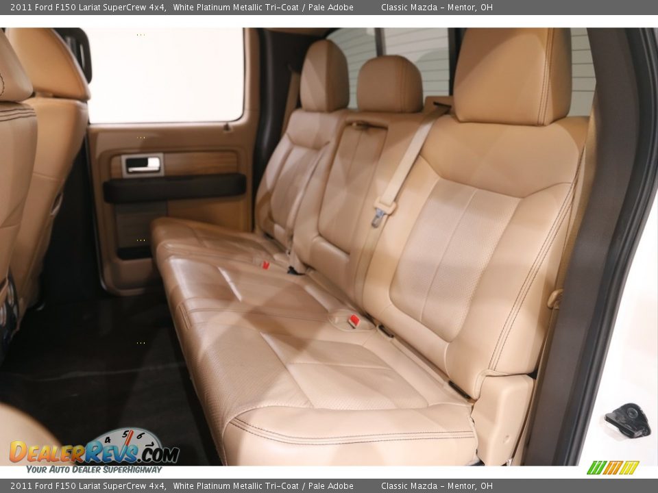 2011 Ford F150 Lariat SuperCrew 4x4 White Platinum Metallic Tri-Coat / Pale Adobe Photo #19