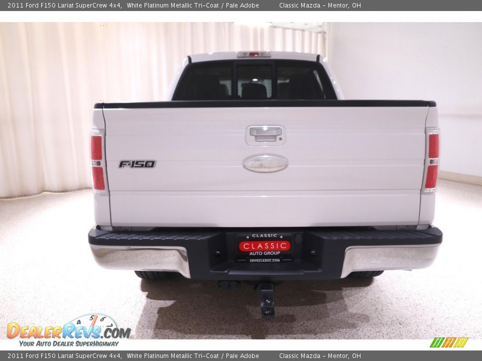 2011 Ford F150 Lariat SuperCrew 4x4 White Platinum Metallic Tri-Coat / Pale Adobe Photo #20